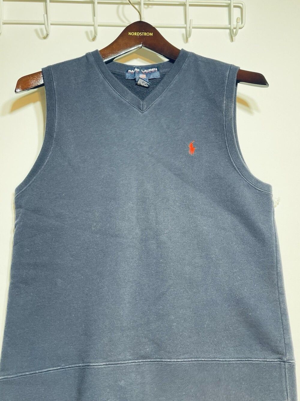 Ralph Lauren Polo Sport Vest Navy Blue Boys size 14 Red Pony  #0288